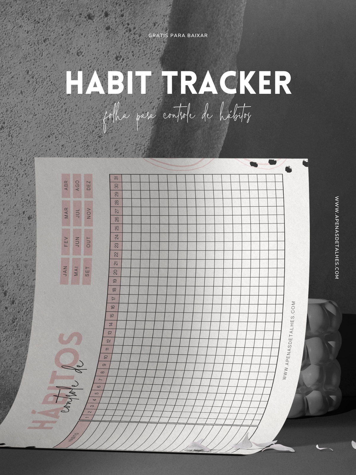 Habit tracker (rastreador de hábitos) grátis para baixar