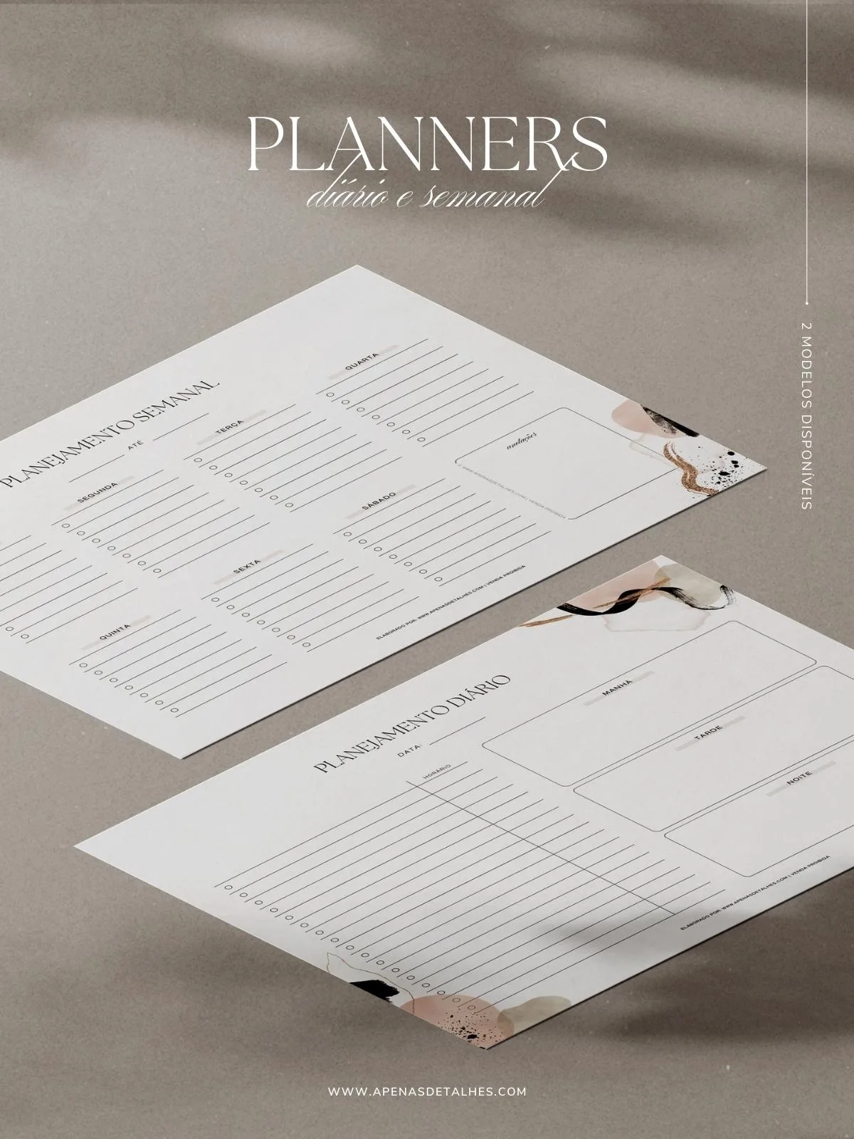 Planners diário e semanal 2023 grátis