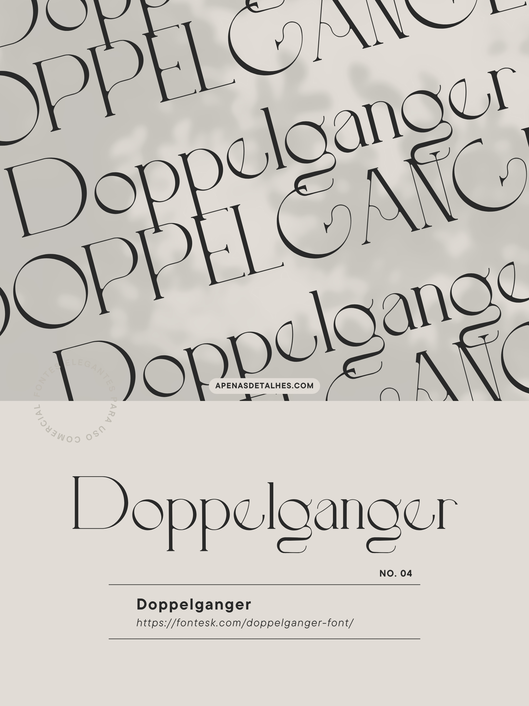 10 fontes elegantes e gratuitas para uso comercial - Doppelganger