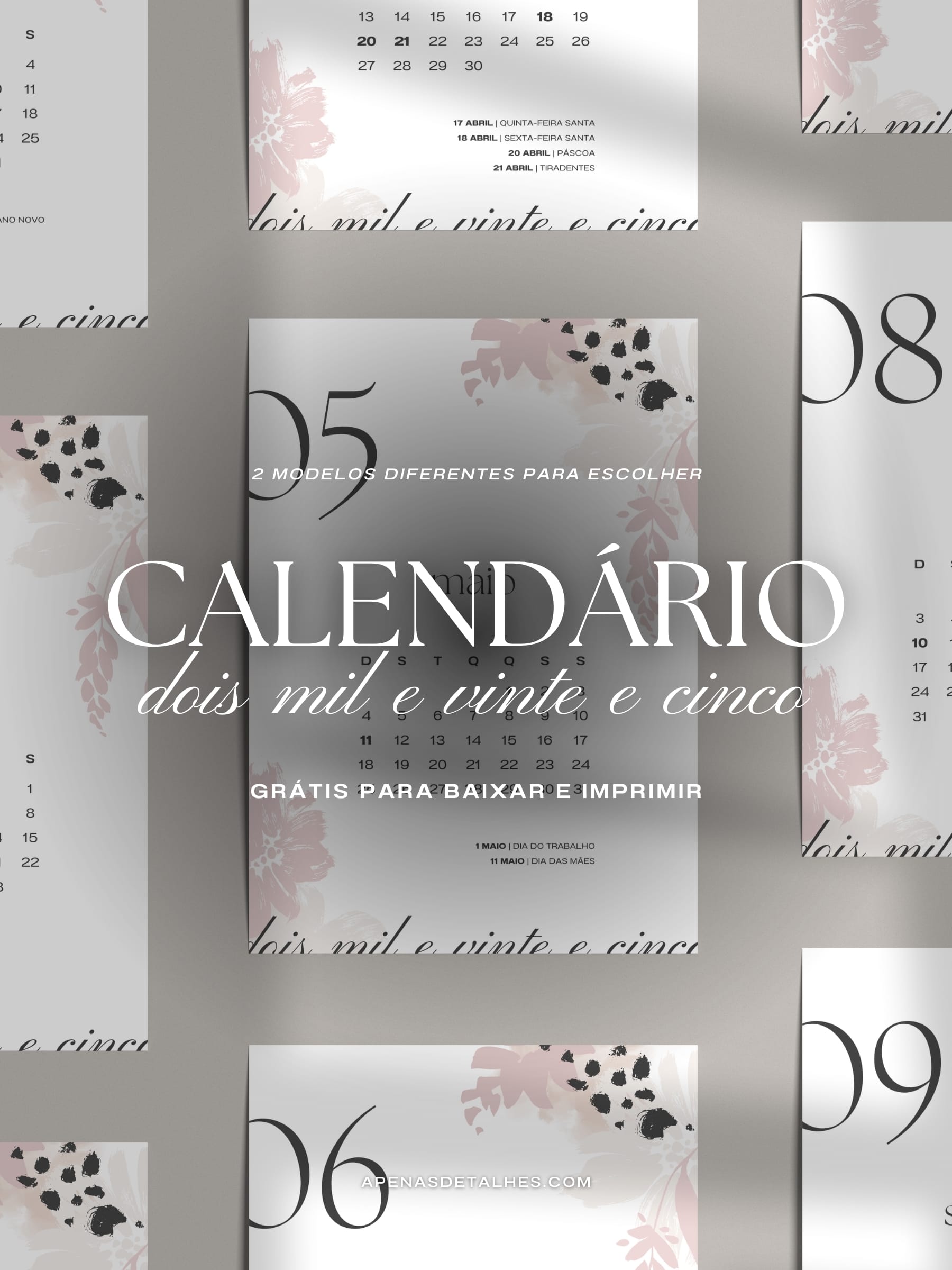 Calendário 2025 grátis para baixar e imprimir