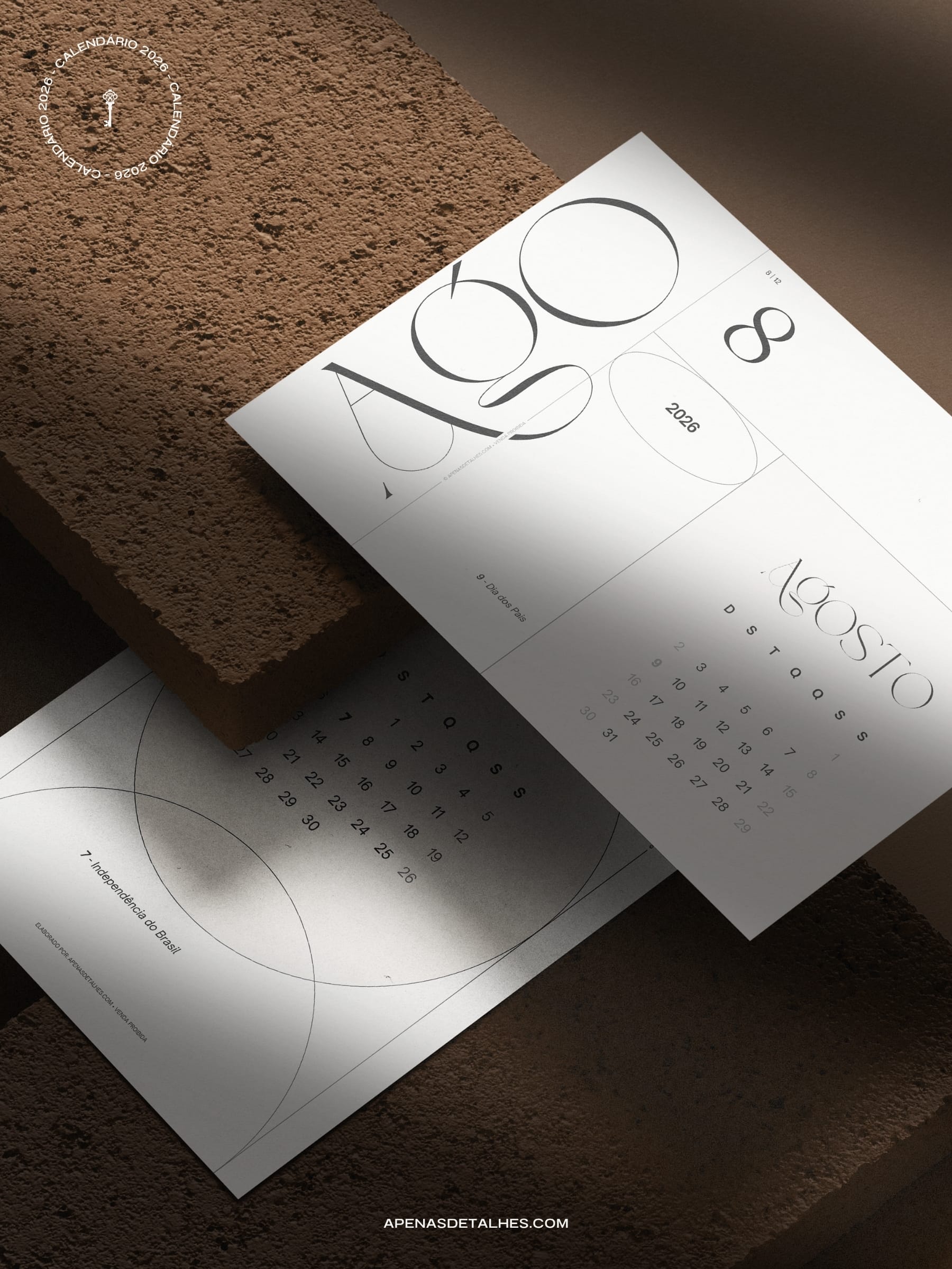 Calendário 2026 grátis para baixar e imprimir