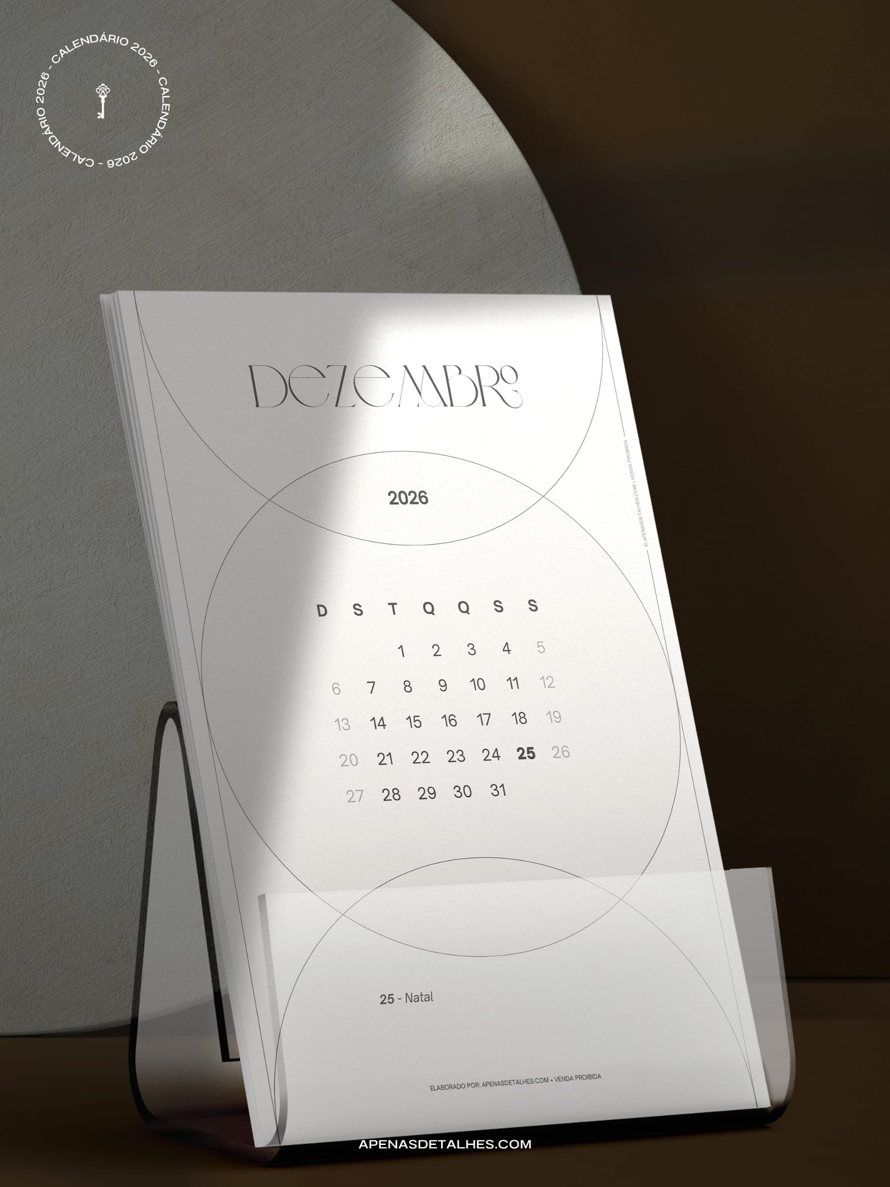 Calendário 2026 grátis para baixar e imprimir