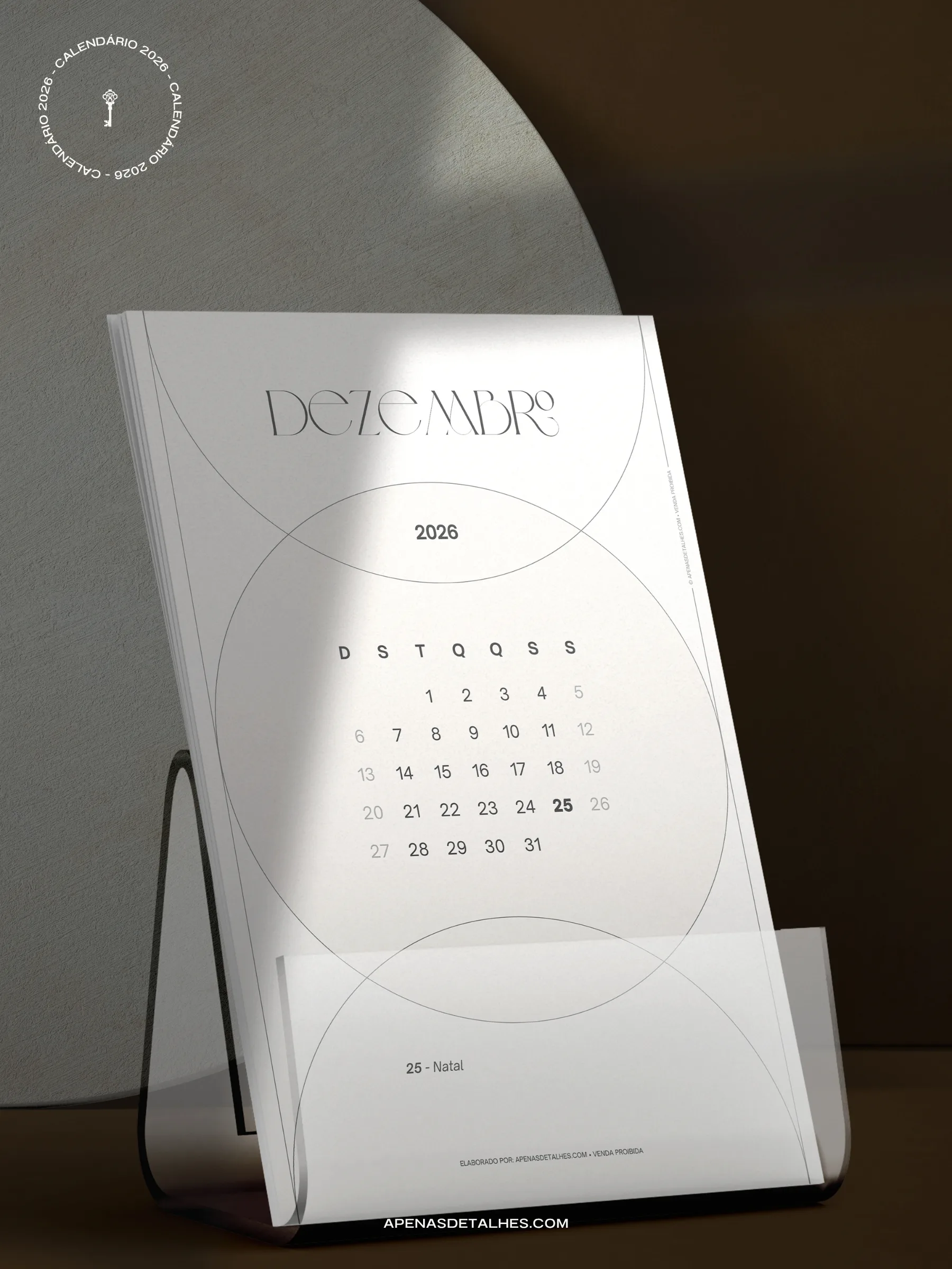 Calendário 2026 grátis para baixar e imprimir