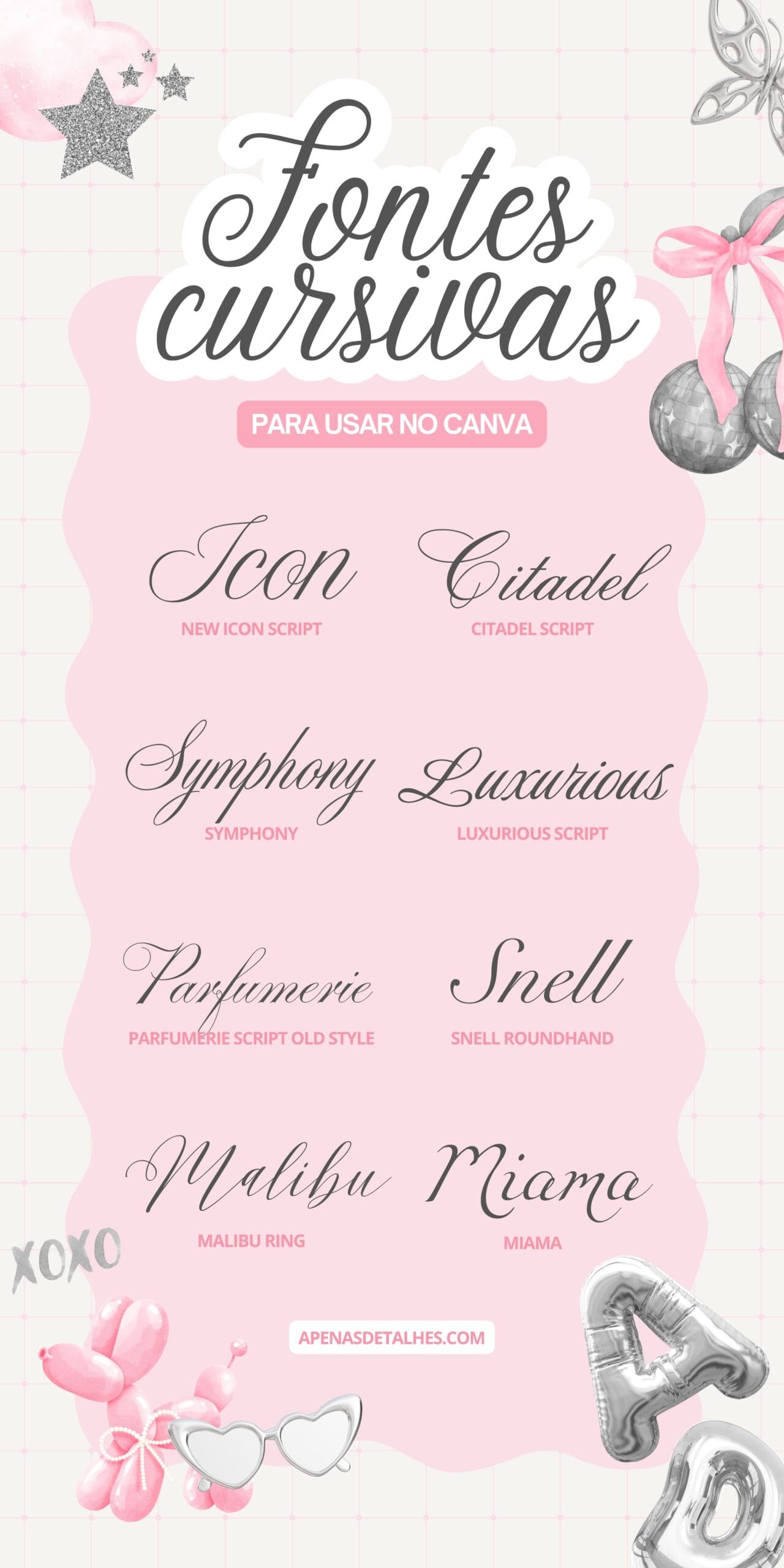 Fontes cursivas bonitas para usar no Canva